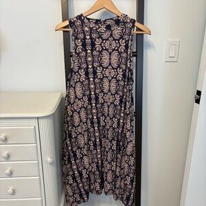 Anthropologie Navy and Cream Paisley Dress by Maeve. Stunning! Almost new! Sz M